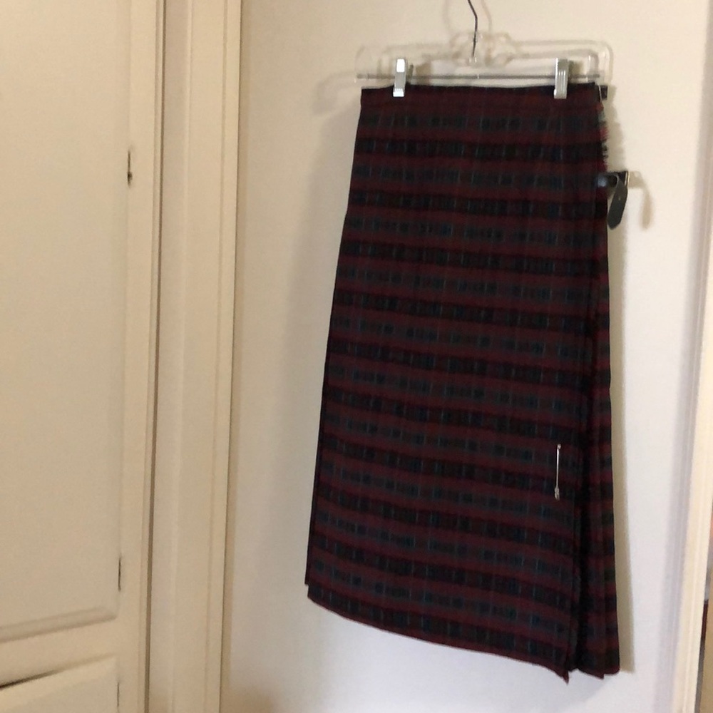 Vintage pleated wrap James Pringle wool sk…